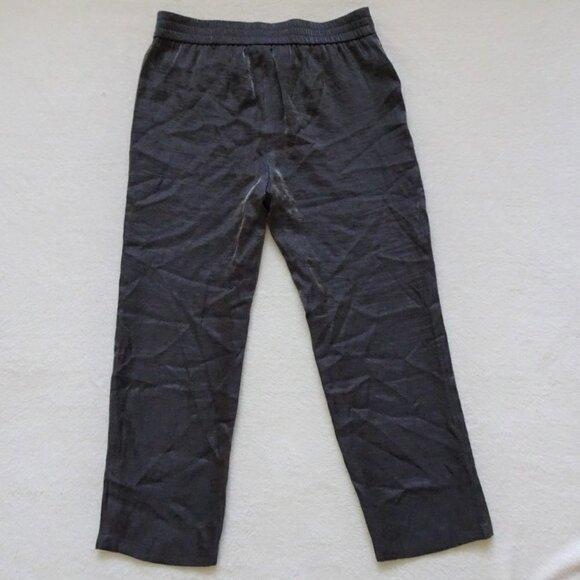 Chicos Travelers Gray Pants Women's Size 12 Chicos Size 2 Metallic Sheen - Picture 3 of 5